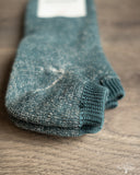 Nishiguchi Kutsushita Linen Cotton Pile Anclet - Moss Green