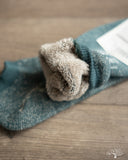 Nishiguchi Kutsushita Linen Cotton Pile Anclet - Moss Green
