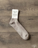 Nishiguchi Kutsushita Linen Ribbed Sock Beige