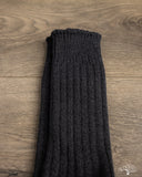 Nishiguchi Kutsushita Luxurious Cotton Ribbed Socks - Charcoal