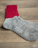Nishiguchi Kutsushita Mohair Wool Pile Socks - Bordeaux