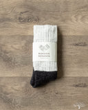 Nishiguchi Kutsushita Mohair Wool Pile Socks - Light Grey