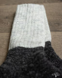 Nishiguchi Kutsushita Mohair Wool Pile Socks - Light Grey
