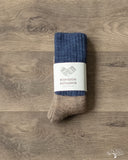 Nishiguchi Kutsushita Mohair Wool Pile Socks - Navy