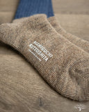 Nishiguchi Kutsushita Mohair Wool Pile Socks - Navy