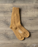 Nishiguchi Kutsushita Wool Cotton Boot Socks - Mustard