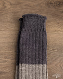 Nishiguchi Kutsushita Wool Cotton Slab Socks - Charcoal