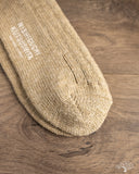 Nishiguchi Kutsushita Wool Cotton Slab Socks - Red