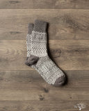 Nishiguchi Kutsushita - Wool Jacquard Socks - Gray