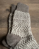 Nishiguchi Kutsushita - Wool Jacquard Socks - Gray
