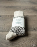 Nishiguchi Kutsushita Wool Jacquard Socks - Oatmeal