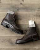 Nishiguchi Kutsushita Wool Jacquard Socks - Oatmeal