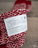 Nishiguchi Kutsushita Wool Jacquard Socks - Wine