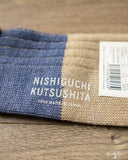 Nishiguchi Kutsushita Linen Cotton Anclet - Blue
