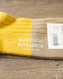 Nishiguchi Kutsushita Linen Cotton Anclet - Yellow