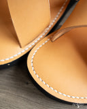 OGL x Dr. Sole Leather Cross Sandals - Natural