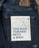 Omoto 0615 - 13.5oz Selvedge Relaxed Denim - Charcoal Dyed