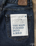 Omoto 0815 - 13.5oz Selvedge Loose Denim - Charcoal Dyed