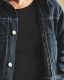 Omoto 3115-BCH - 13.5oz Type 1 Denim Jacket - Charcoal Overdye
