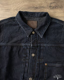 Omoto 3115-BCH - 13.5oz Type 1 Denim Jacket - Charcoal Overdye