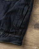 Omoto 3115-BCH - 13.5oz Type 1 Denim Jacket - Charcoal Overdye