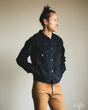 Omoto 3215-BCH - 13.5oz Type 2 Selvedge Denim Jacket - Charcoal Overdye