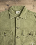 orSlow 4 Pocket U.S. Army Fatigue Shirt - Dark Olive Stone