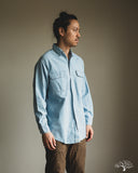 orSlow Chambray Work Shirt - Chambray Bleached