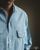 orSlow Chambray Work Shirt - Chambray Bleached