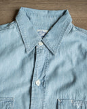 orSlow Chambray Work Shirt - Chambray Bleached