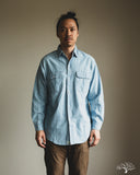 orSlow Chambray Work Shirt - Chambray Bleached
