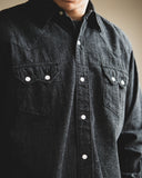 orSlow Denim Western Shirt - Black Denim