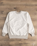 orSlow Heavyweight Cross Grain Side Rib Two Tone Sweatshirt - Light Gray