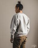 orSlow Heavyweight Cross Grain Side Rib Two Tone Sweatshirt - Light Gray