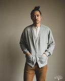 orSlow Lightweight French Terry Sweatshirt Cardigan - Heather Gray