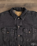 orSlow Organic Cotton Flannel Check Lining Type 3 Denim Jacket - Black Denim Stone
