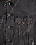 orSlow Organic Cotton Flannel Check Lining Type 3 Denim Jacket - Black Denim Stone