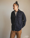 orSlow Organic Cotton Relaxed Fit Flannel Shirt - Navy