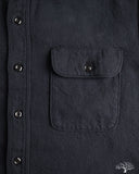 orSlow Organic Cotton Relaxed Fit Flannel Shirt - Navy