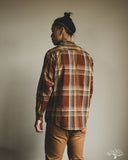 orSlow Original Check Work Shirt w/ Flap Pocket - Brown Check