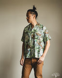 orSlow Peacock Garden Hawaiian Shirt - Green