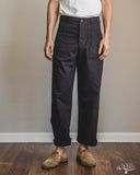 orSlow Regular Fit Brushed Serge Fatigue Pants - Black