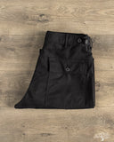 orSlow Regular Fit Brushed Serge Fatigue Pants - Black