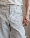orSlow Regular Fit Brushed Serge Fatigue Pants - Ivory