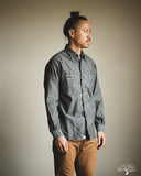 orSlow Relaxed Fit Chambray Work Shirt - Black