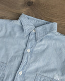 orSlow Relaxed Fit Chambray Work Shirt - Chambray Bleach
