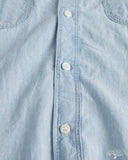 orSlow Relaxed Fit Chambray Work Shirt - Chambray Bleach