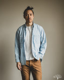 orSlow Relaxed Fit Chambray Work Shirt - Chambray Bleach