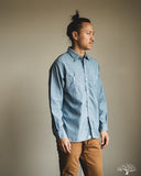 orSlow Relaxed Fit Chambray Work Shirt - Hickory