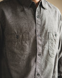 orSlow Relaxed Fit Melange Flannel Shirt - Gray Check